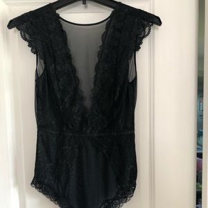 H&M Lace/Mesh Bodysuit